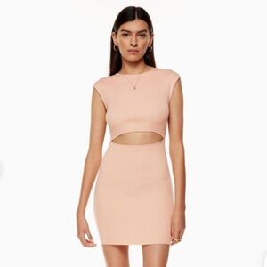 Aritzia Wilfred Cut out mini dress size M colour light coral